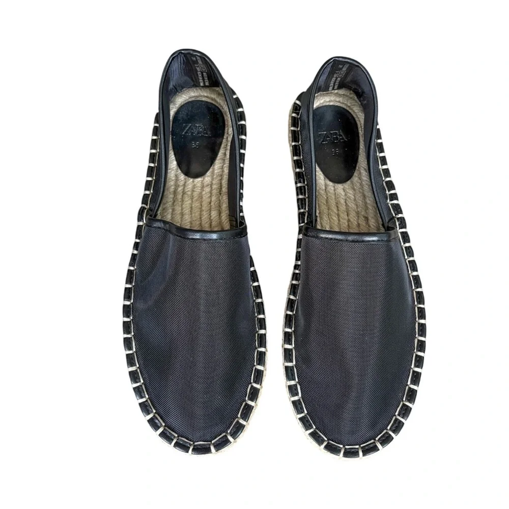 Zara Mesh Jute Sole Espadrilles